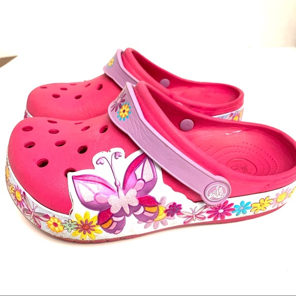 CROCS Other - 50% off 😜 Pink & Purple Floral Crocs-1